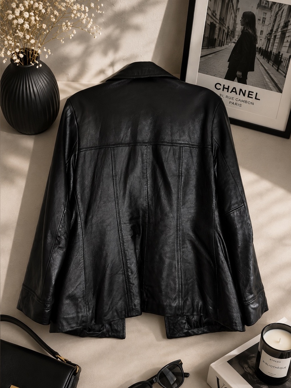 🖤✨ Jessica Genuine Leather Blazer Jacket – Women’s Medium – Vintage Y2K Chic ✨🖤 - Picture 2 of 4
